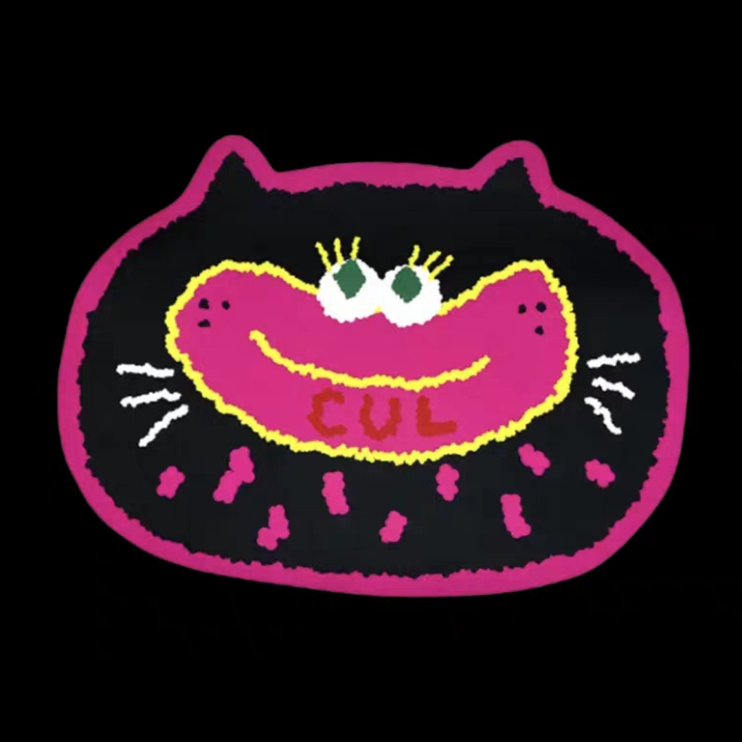 Cartoon Cat Rug丨Faux Cashmere Carpet
