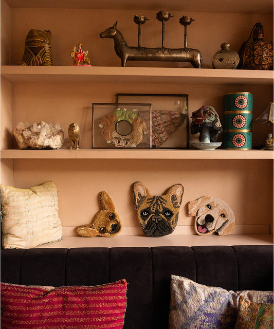 Labrador Dog Head Rug丨Faux Cashmere Carpet