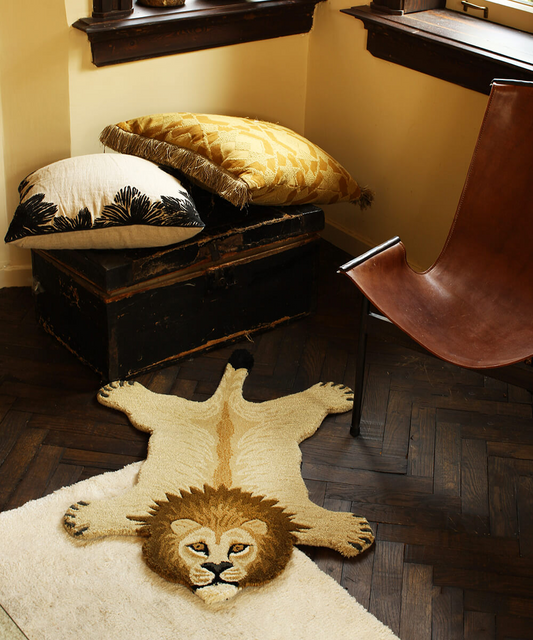 Moody Lion Rug丨Faux Cashmere Carpet