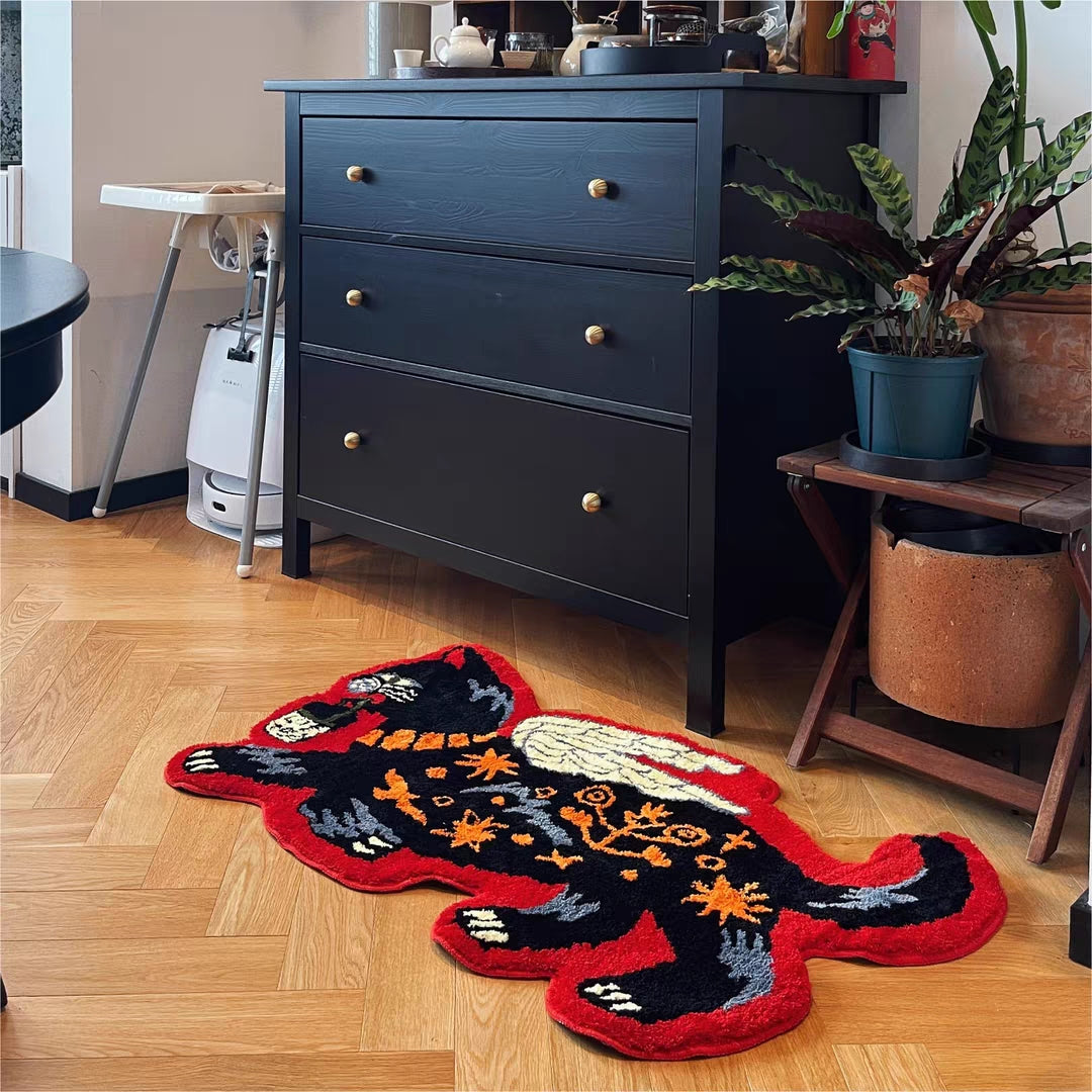 Fantasy Cat Rug丨Faux Cashmere Carpet