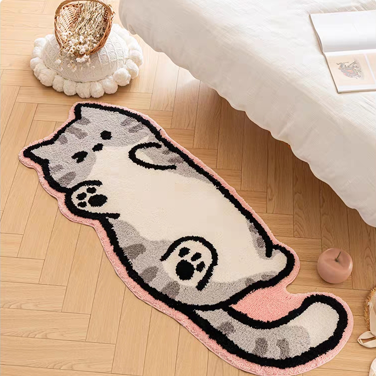 Playful Cat Rug丨Faux Cashmere Carpet