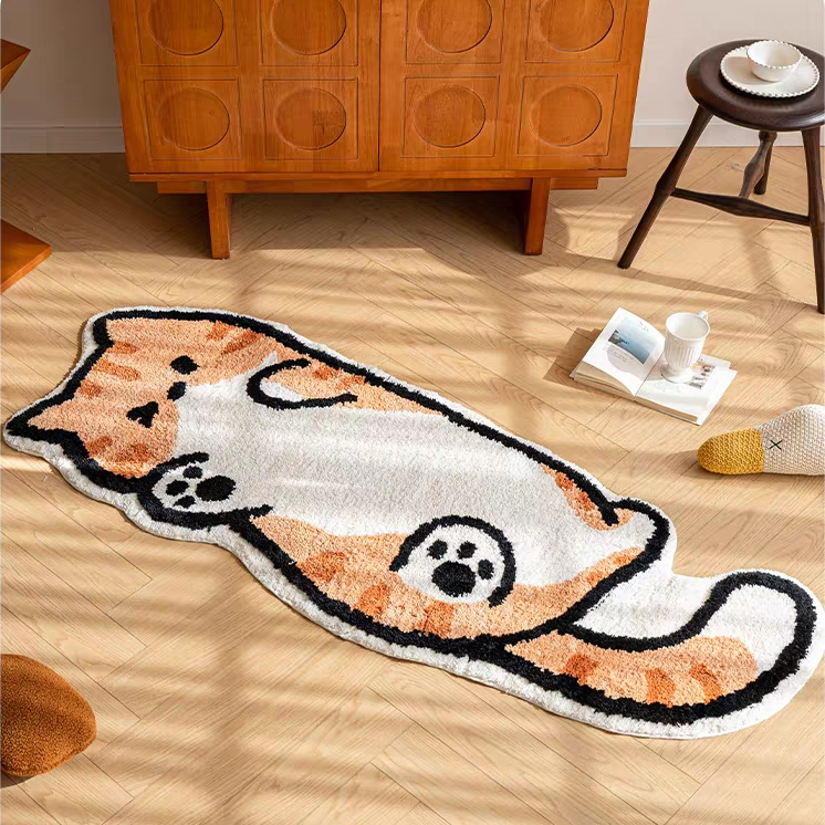 Playful Cat Rug丨Faux Cashmere Carpet