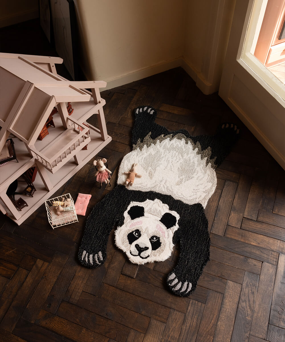 Plumpy Panda Rug丨Faux Cashmere Carpet