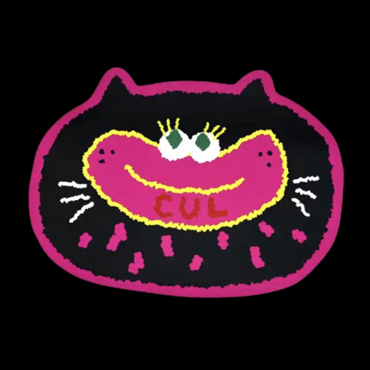 Cartoon Cat Rug丨Faux Cashmere Carpet