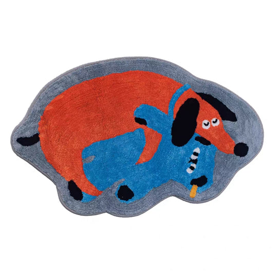 Dog Hugging Bear丨Faux Cashmere Carpet