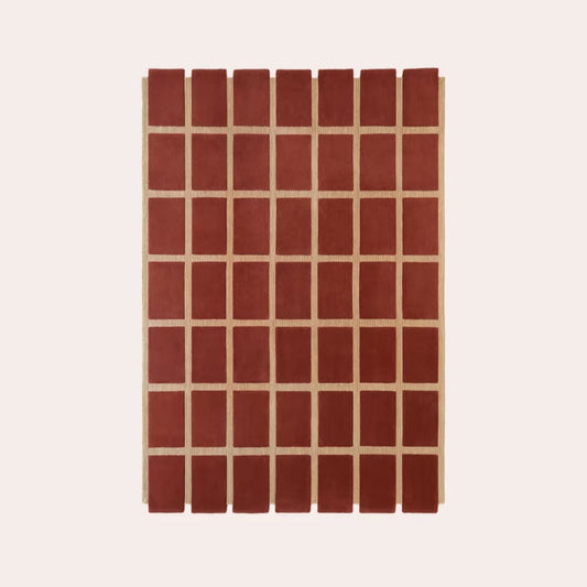 Grid Pattern Rugs丨Faux Cashmere Carpet