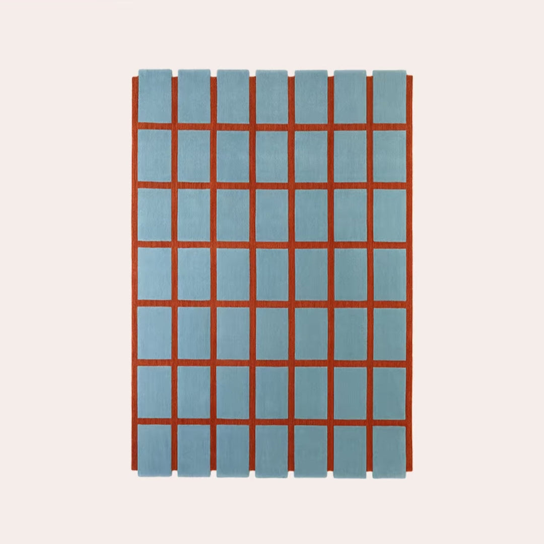 Grid Pattern Rugs丨Faux Cashmere Carpet