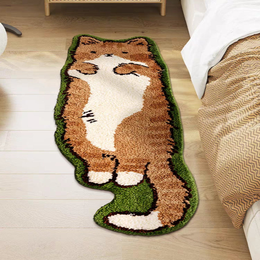 Cute Cat shape丨Faux Cashmere Carpet