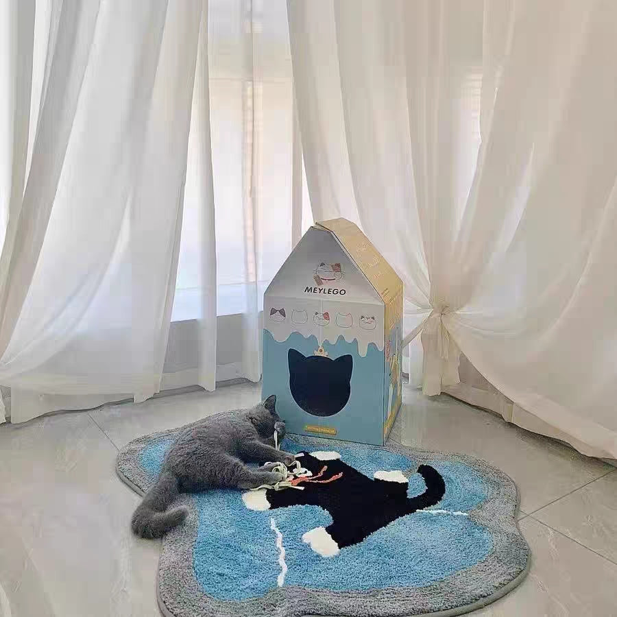 Bear Hugging Cat丨Faux Cashmere Carpet
