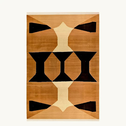Geometric Symmetry Mat丨Faux Cashmere Carpet