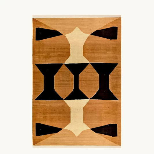 Geometric Symmetry Mat丨Faux Cashmere Carpet
