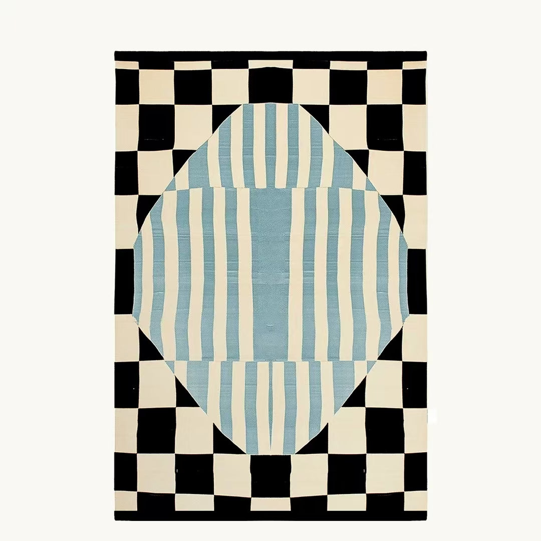 Checkerboard Stripe Fusion丨Faux Cashmere