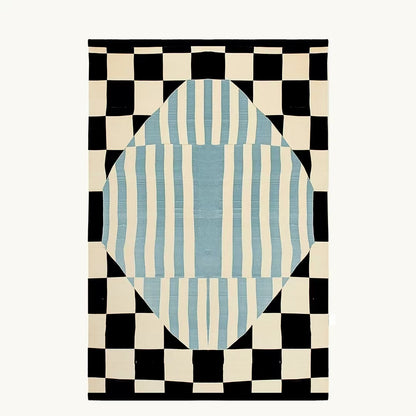 Checkerboard Stripe Fusion丨Faux Cashmere