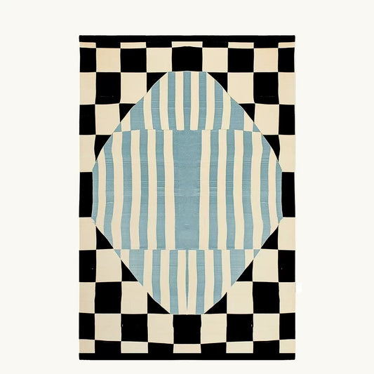Checkerboard Stripe Fusion丨Faux Cashmere