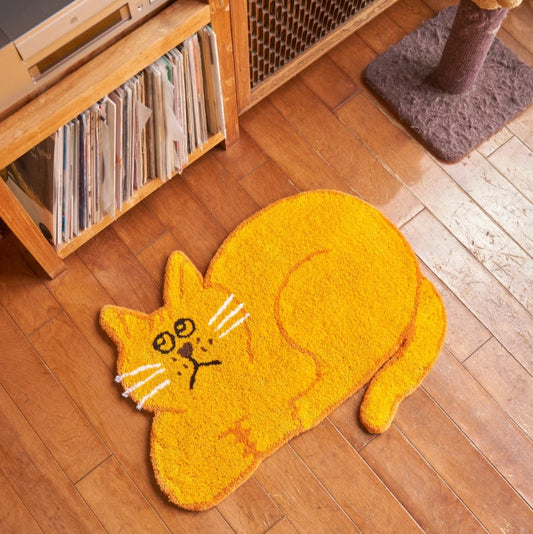 Handheld Orange Cat丨Faux Cashmere Carpet