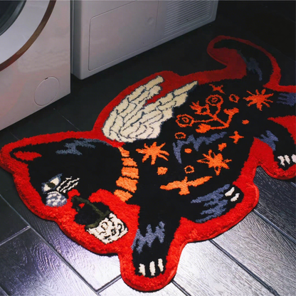 Fantasy Cat Rug丨Faux Cashmere Carpet
