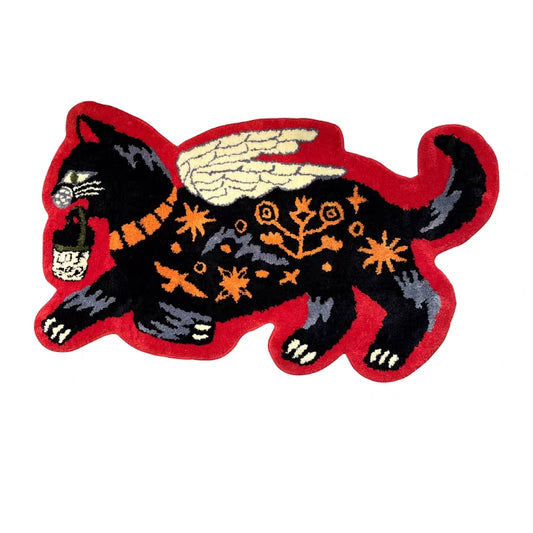 Fantasy Cat Rug丨Faux Cashmere Carpet