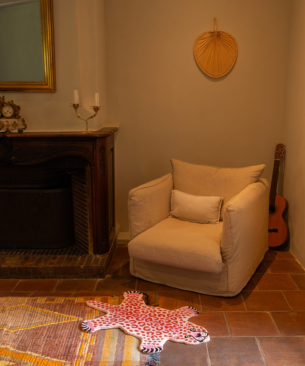 Pink spotted leopard丨Faux Cashmere Carpet