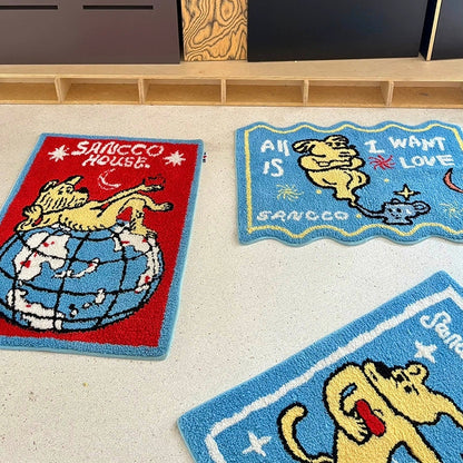 Earth Cupid Dog丨Faux Cashmere Carpet