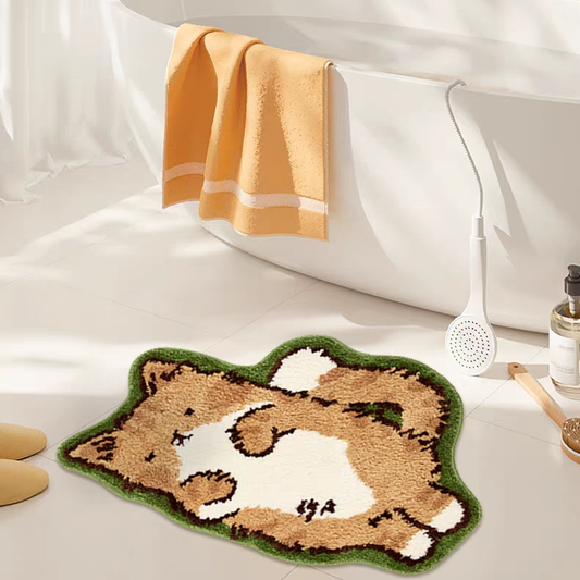 Artistic Slumbering Cat丨Faux Cashmere Carpet