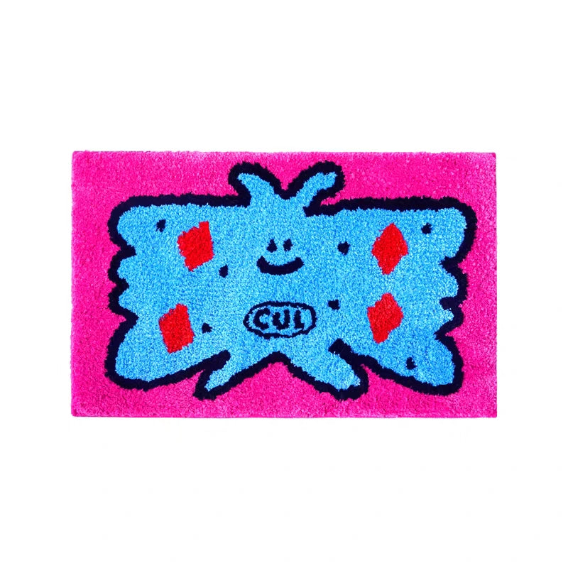Cartoon Butterfly Rug丨Faux Cashmere Carpet