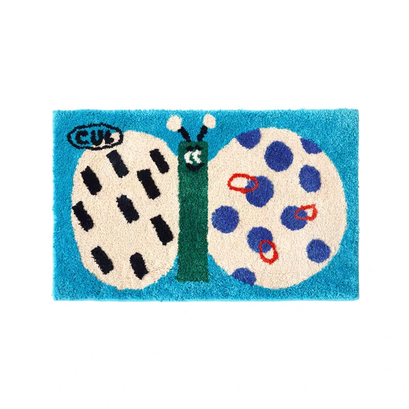 Cartoon Butterfly Rug丨Faux Cashmere Carpet