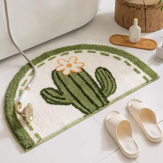 Cactus Bloom Mat丨Faux Cashmere Carpet