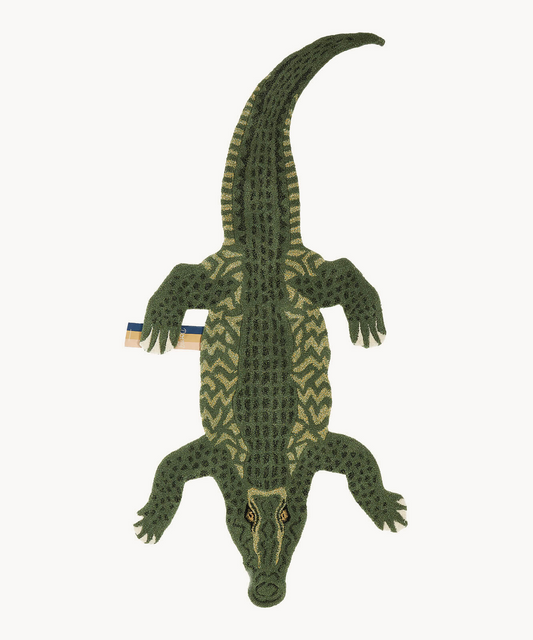 Dark Green Crocodile丨Faux Cashmere Carpet