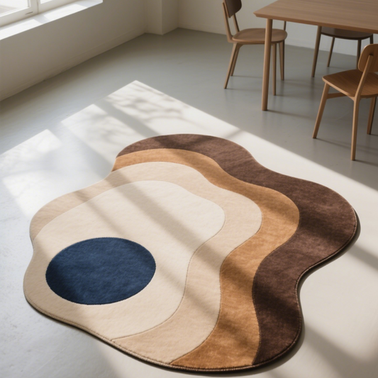 Earth Color System Geometry丨Faux Cashmere Carpet