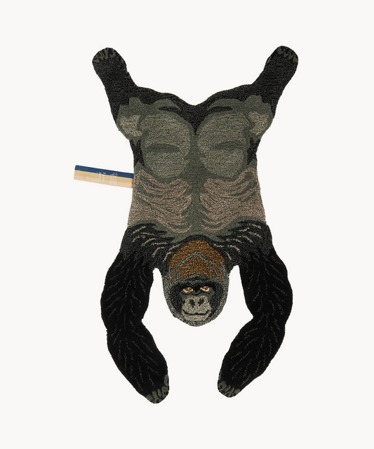 Funny Black Gorilla丨Faux Cashmere Carpet
