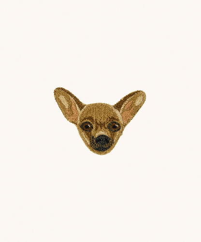 Chihuahua Dog Head Rug丨Faux Cashmere Carpet