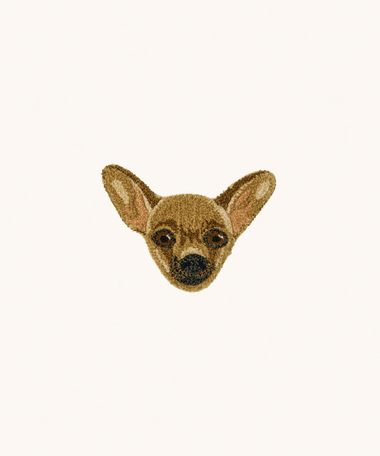 Chihuahua Dog Head Rug丨Faux Cashmere Carpet