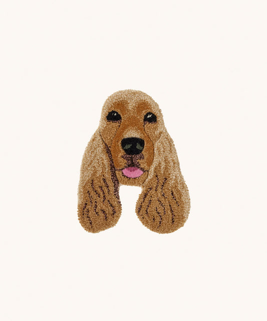 Cockers Dog Head Rug丨Faux Cashmere Carpet