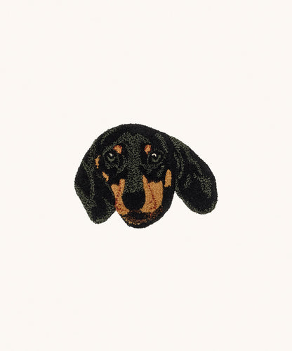 Dachshund Head Rug丨Faux Cashmere Carpet