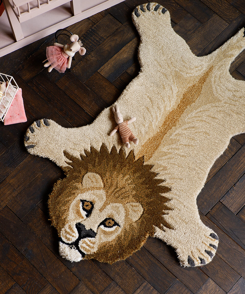 Moody Lion Rug丨Faux Cashmere Carpet