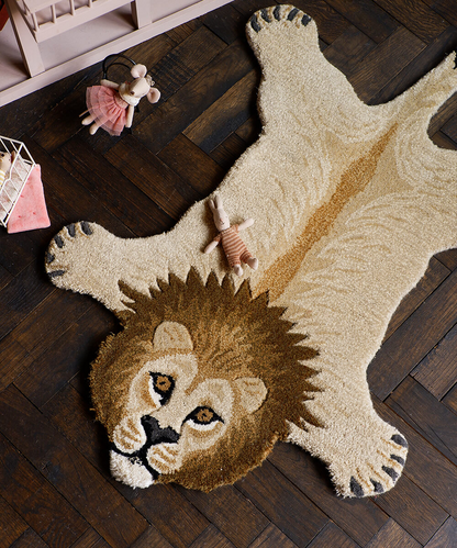 Moody Lion Rug丨Faux Cashmere Carpet