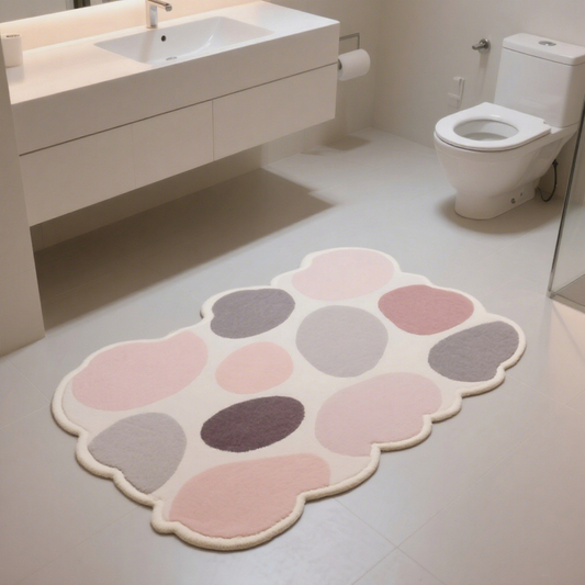 Pink Dot Pattern丨Faux Cashmere Carpet