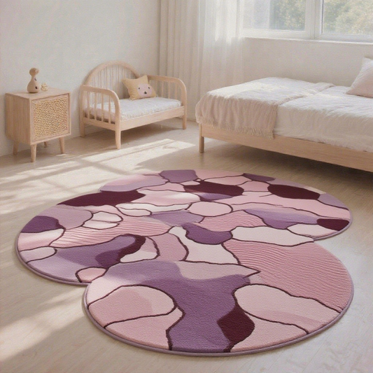 Gradient Purple Abstract丨Faux Cashmere Carpet