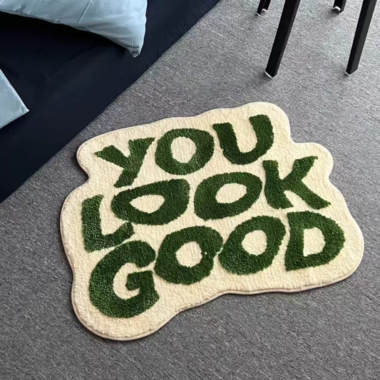 You Look Good Vibes Mat丨Faux Cashmere Carpet