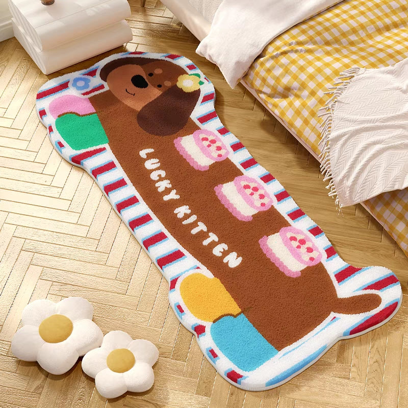 Fat and chubby long dog丨Faux Cashmere Carpet